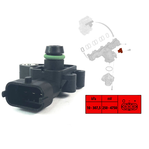 MAP SENSOR MANIFOLD ABSOLUTE AIR PRESSURE FITS FORD, CITROEN, VOLVO, AG919F479AB