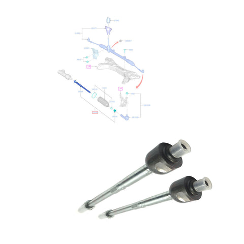 2X FRONT TIE TRACK ROD AXLE JOINT FITS FORD FIESTA MK6, MAZDA 2 LH / RH, 1545457